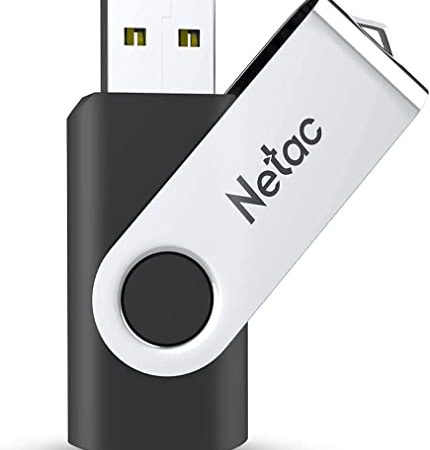 Netac 64GB USB Stick USB 3.0 Flash Drive, Up to 90MB/s, Thumb Drive for Data Storage, Pen Drive with Swivel Design, Memory Stick for External Storage Data/Computer/PC/Laptop/Sound