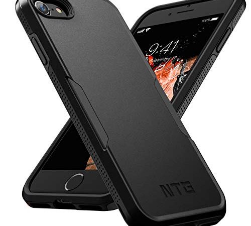 NTG [1st Generation] Designed for iPhone SE 2020 Case/iPhone 8 Case/iPhone 7 case, Heavy-Duty Tough Rugged Lightweight Slim Shockproof Protective Case for iPhone 4.7 Inch, Black